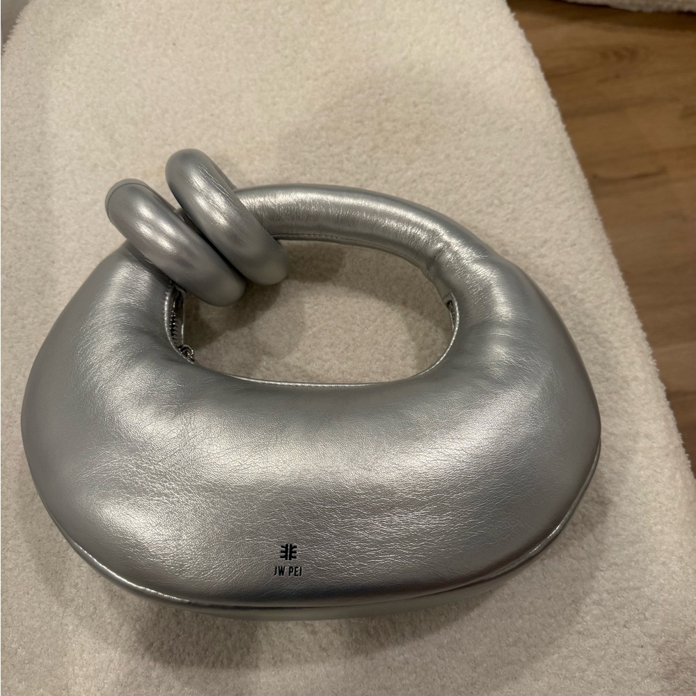 JW PEI Metallic Silver Bag